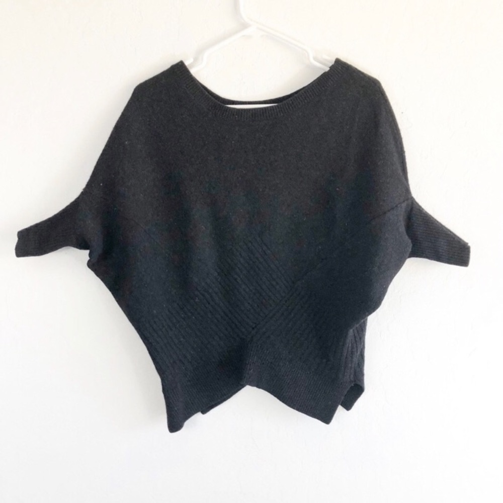 {Vince} Gray Wool Ribbed Sweater